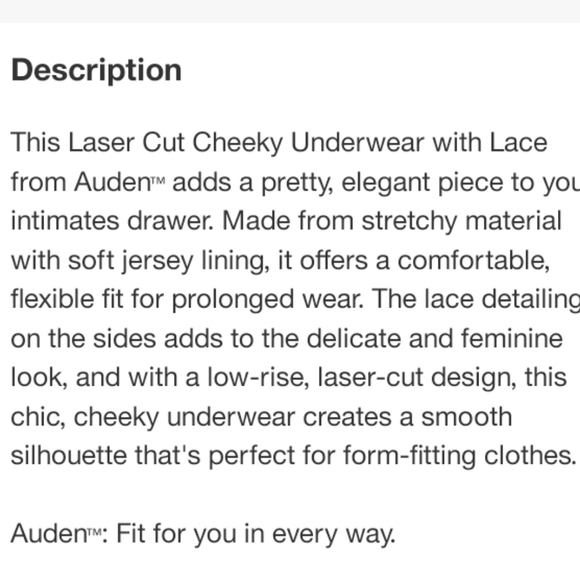NWT Auden Laser Cut Cheeky Panties - Picture 5 of 8